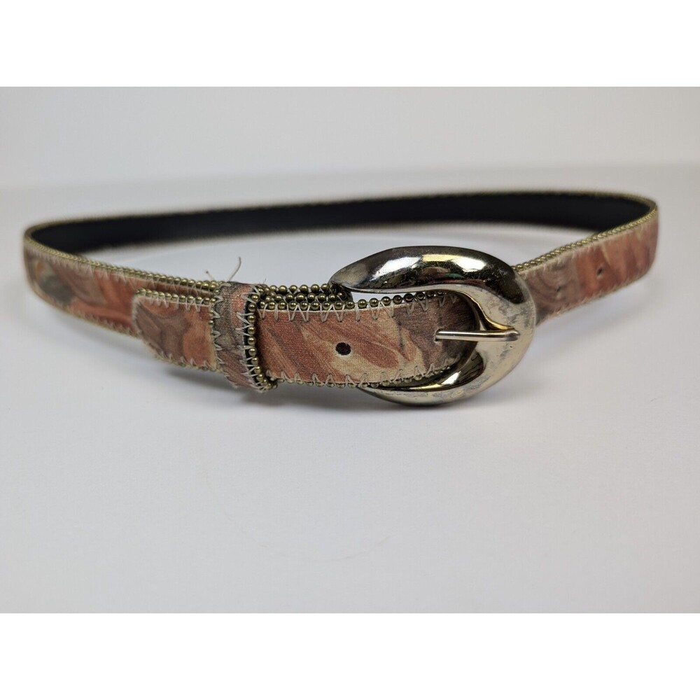 Impressionist Painting Style Leather Bonded Belt Size ML